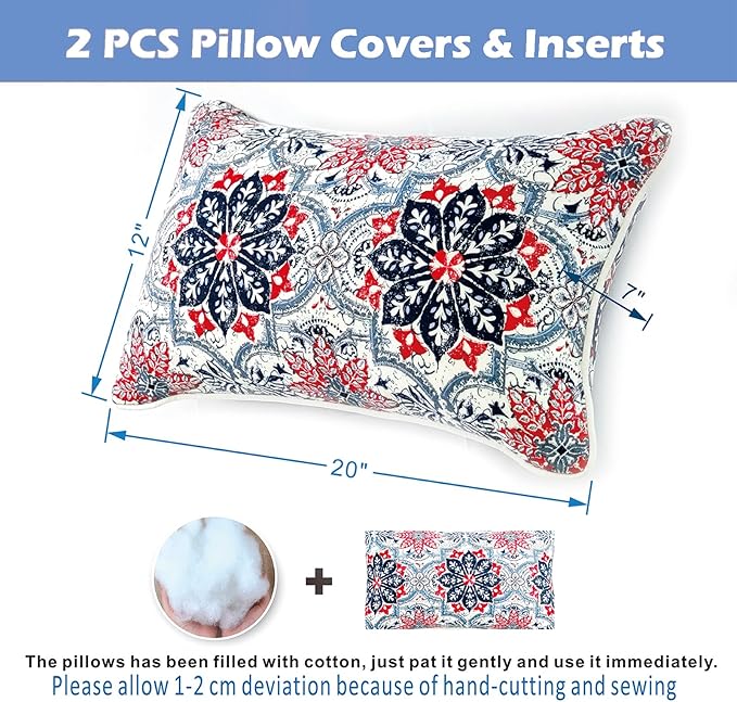 JMGBird Outdoor Lumbar Pillows Pack of 2 Outdoor Decorative Pillows with Insert Included 12×20 Inch Outdoor Pillows for Patio Furniture