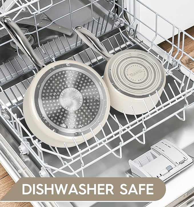 MICHELANGELO 3 Quart Saucepan with Lid, Induction Saucepan with Non-Toxic Ceramic Coating, Nonstick Sauce pan, 3 Qt Sauce pans with Lid, Oven Safe