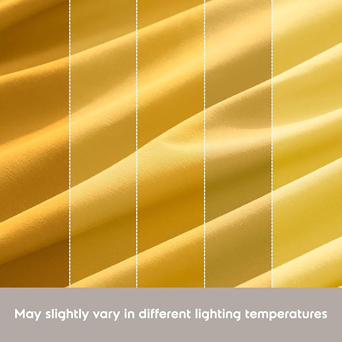 Nestl Full Sheet Set - Luxury 1800 Ultra-Soft Microfiber Full Bed Sheets - Double Brushed - Deep Pockets - Easy Fit - 4 Piece Set - Bedding Sheets & Pillowcases (Full, Yellow)