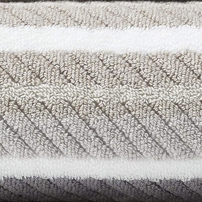 Tommy Bahama - Bath Towels Set, Highly Absorbent Cotton Bathroom Decor, Fade Resistant (Ocean Bay Grey, 3 Piece)