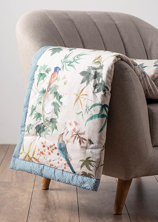 Maison d' Hermine Throw Blanket for Couch Lightweight Soft Warm Breathable Cotton Throw Blankets for Bed Girls Boys Women Men Gifts Sofa Travel Living Room Chair Bedding (50"x60", Hokuzai)