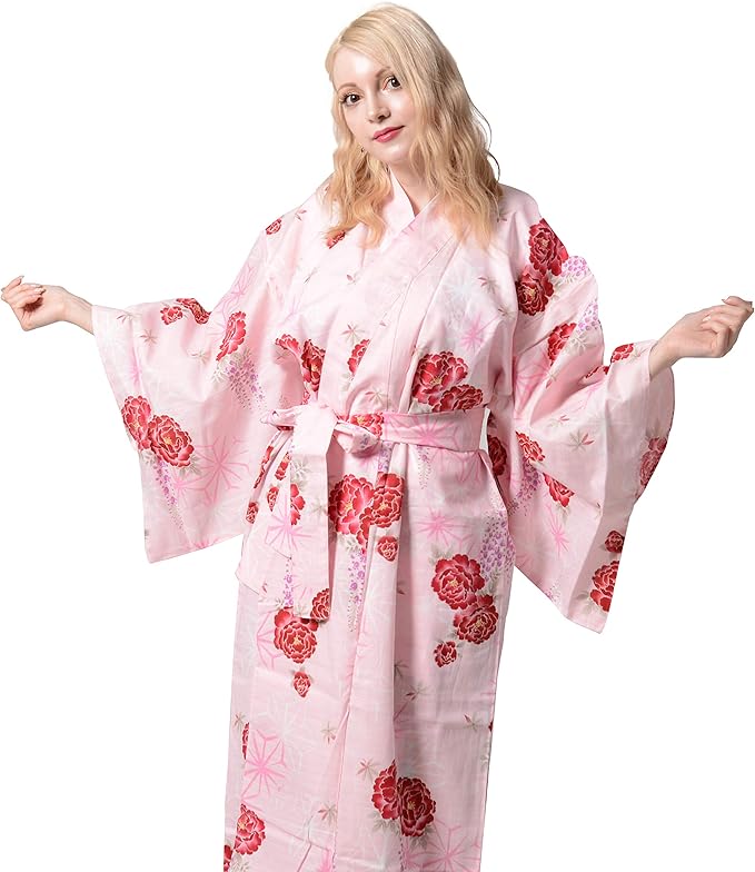 Kimura Jitsugyo Women's Kyoto Traditional Easy Wearing Kawaii Yukata Robe(Japanese Casual Kimono) Set 2