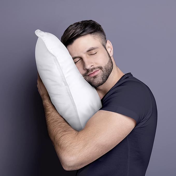 Utopia Bedding Bed Pillows for Sleeping (White), European Size, Set of 2, Hotel Pillows, Cooling Pillows for Side, Back or Stomach Sleepers