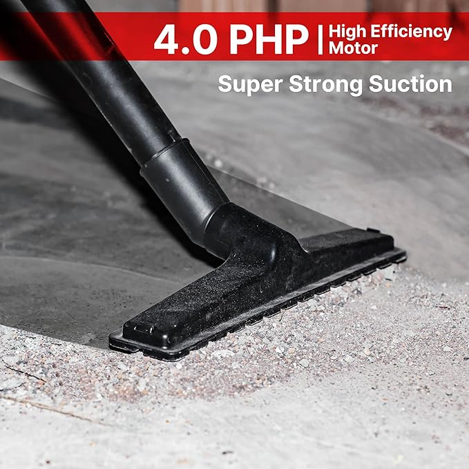 Shop-Vac 8 Gallon 4.0 HP Wet/Dry Vacuum with Blower Function, Stainless Steel Tank, Portable Shop Vacuum with Wheels, Includes Filters, Hose & Accessories, Ideal for Garage and Workshop