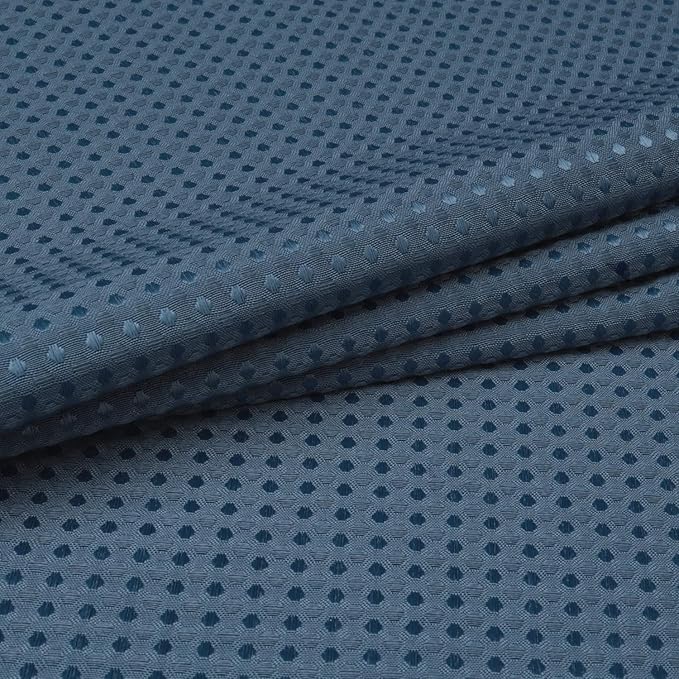 Barossa Design Waffle Weave Shower Curtain Hotel Luxury Spa, 230 GSM Heavy Duty Fabric & No Blowing, Water Repellent and Machine Washable - Moonlight Blue, 71"x72"