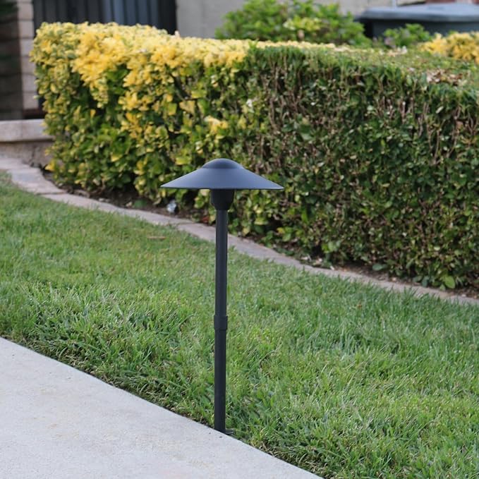 Lumina Lighting® 4W Landscape Lighting 12V Landscape Lights Low Voltage Landscape Path Lights Warm White Waterproof Outdoor Replaceable G4 LED Bulb for Garden Pathway Lawn Yard (Black) (2-Pack)