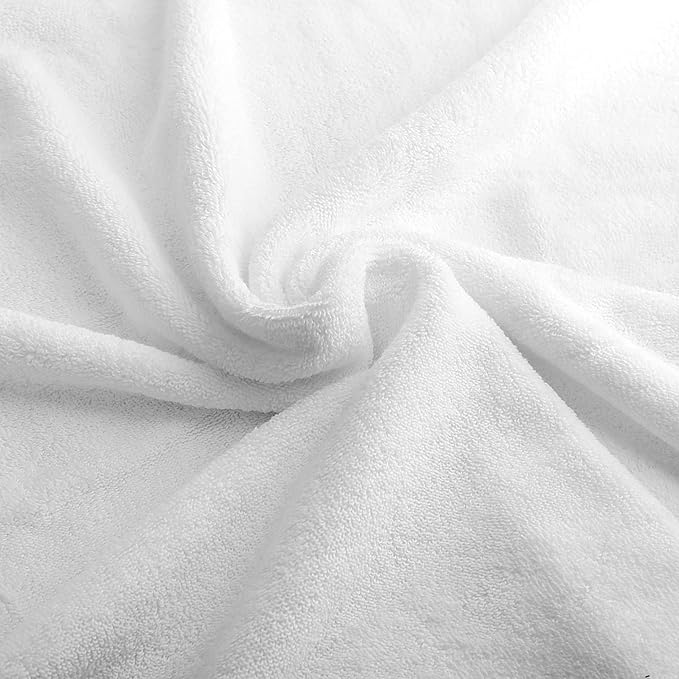 Super Absorbent Quick Drying | Hotel Grade Extra Large Bath Towels, 2-Piece Set, Bathroom Luxury Soft Towels-650GSM Cotton Luxury Beach Bath Towel 80x160cm (31.5x63 inches) (White)