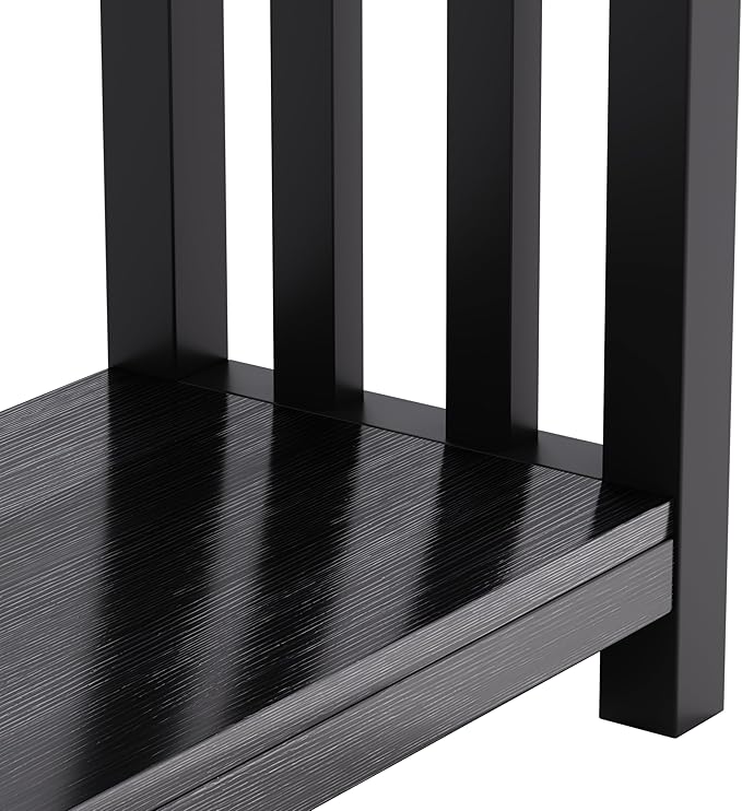 ChooChoo Mission Long Entryway Table with Drawer, Narrow Console Sofa Table with Storage, for Entryway, Living Room and Hallway, 47 Black