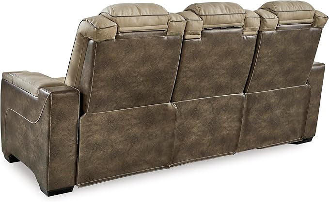 Signature Design by Ashley Next-Gen DuraPella Power Reclining Sofa with Adjustable Headrest, Sand