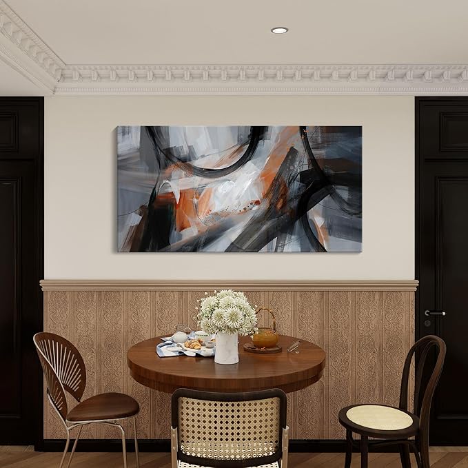 KLAKLA Large Wall Art - Abstract Canvas Wall Decor Modern Print Picture Artwork for Living Room Office Bedroom Home Decor - 48x24 Inches