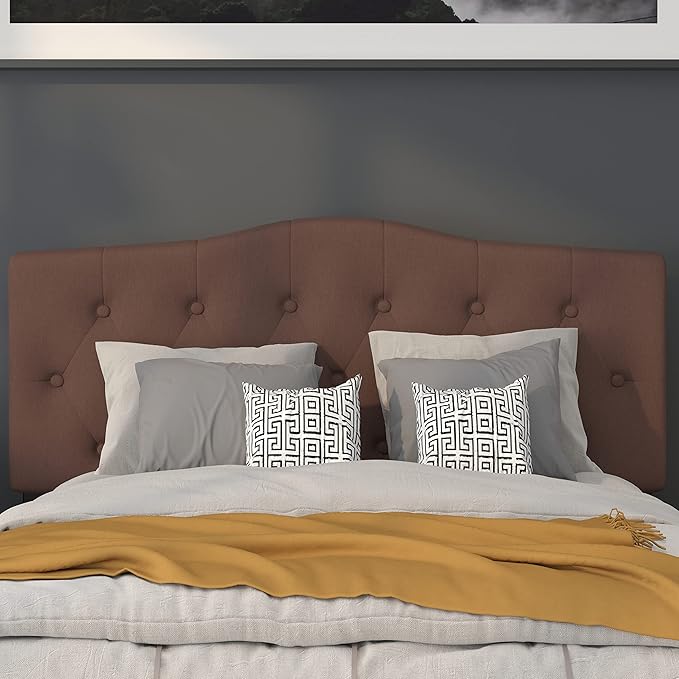Flash Furniture Cambridge Tufted Upholstered Full Size Headboard in Camel Fabric