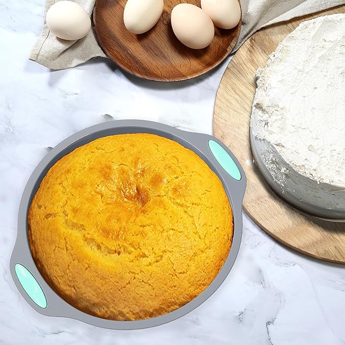 Tongjude 46 Piece Silicone Bakeware Set, Non-Stick Kitchen Oven Baking Pans, Silicone Cake Molds with Cake Pan, Chiffon Cake Pan, Donut Pan, Square Cake Pan and Loaf Pan