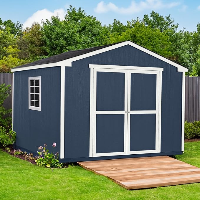 Handy Home Products Charleston Value Gable 10x10 Do-It-Yourself Wooden Storage Shed, 2x3 framing- Does not Include Floor kit or Paint