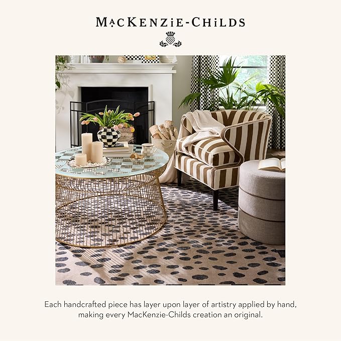 MACKENZIE-CHILDS Washable Rug, Decorative Indoor Rug, 3' x 5', Sterling Check