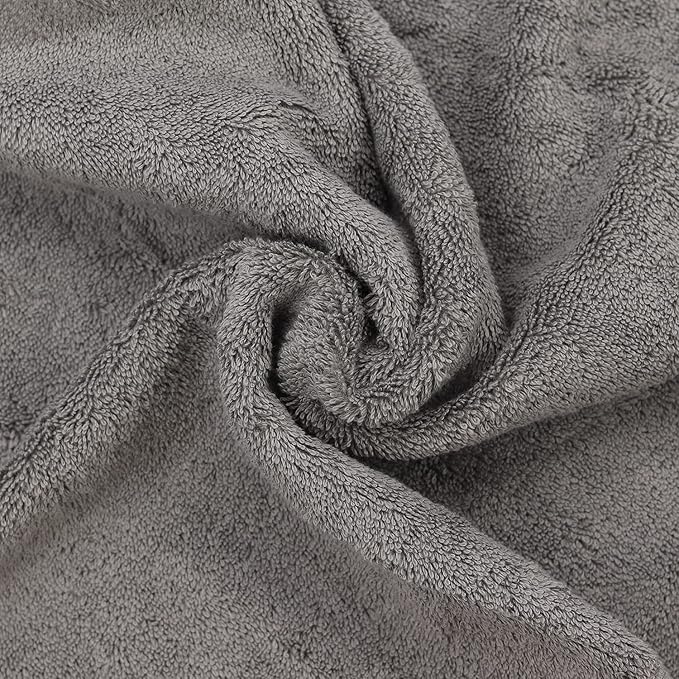 Luxury Hotel & Spa Collection Highly Absorbent, Quick Dry 100% Turkish Cotton 700 GSM, Eco Friendly Towel, for Bathroom Dobby Border Soft Bath Towel Set 27 X 54 -Gray, Bath Towels - Set of 4