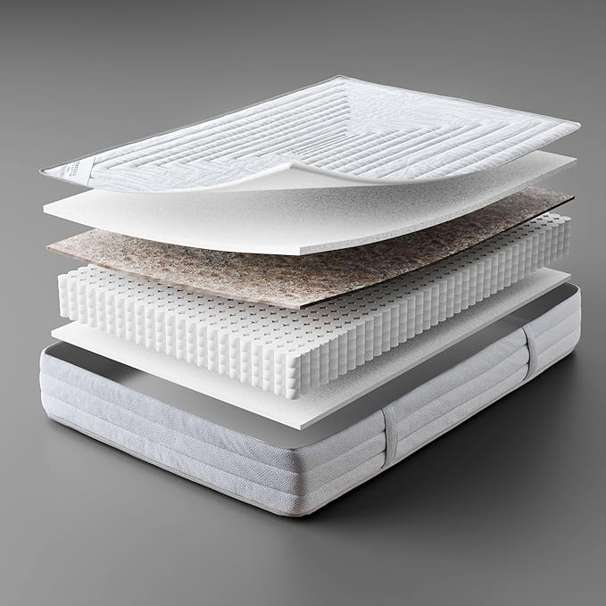 Ottomanson Twin XL 11" Safari Firm Hybrid Mattress - Made in USA - Unyielding Support & Durability - Individually Pocketed Coils & CertiPUR-US Foam - Fiberglass-Free - Bed in a Box