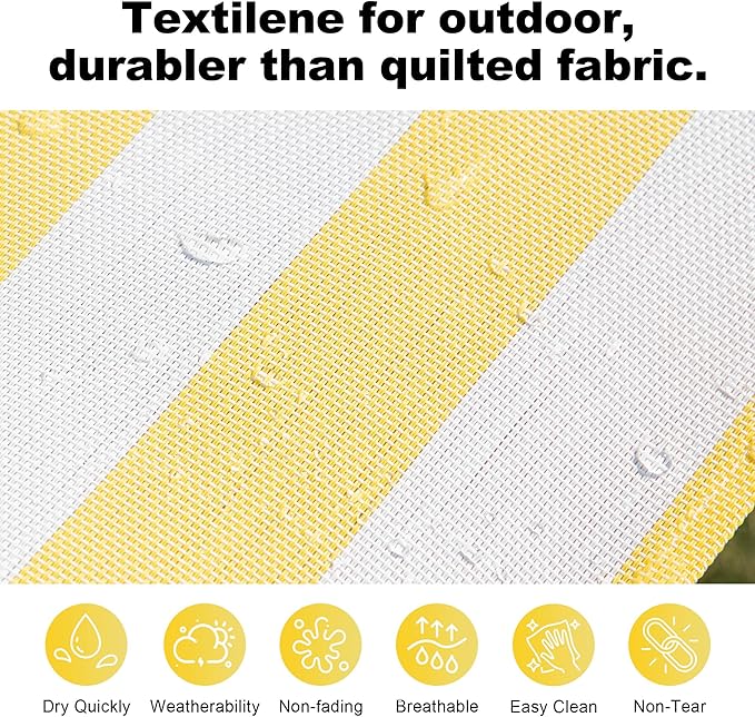 14ft Two Person Outdoor Hammock, Portable Camping with Folding Steel Spreader Bar, Carrying Bag, Carabiners, Tree Straps, Pillow & Sidebag, Quick Dry Textilene, 550 lbs Capacity (Lemon)