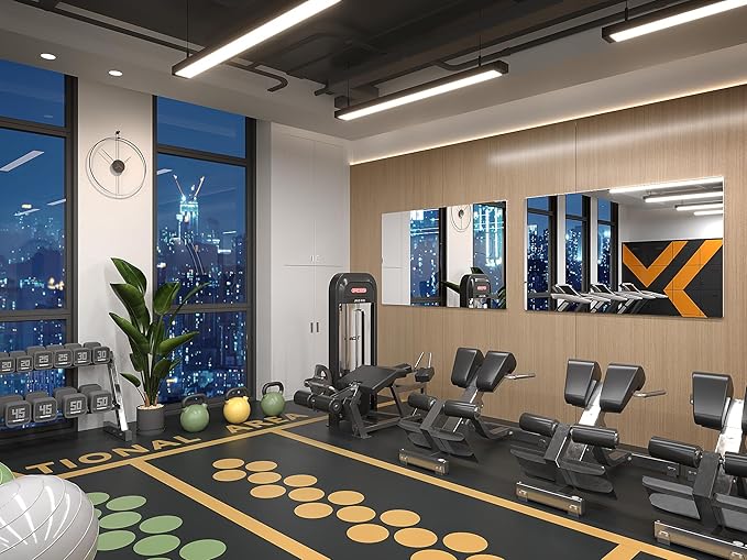 Frameless Mirror, 55" x 36" Frameless Bathroom Mirror, Large Vanity Wall Mirrors Home Gym Tempered Glass Mirror for Over Sink, Yoga Studio, Bedroom, Living Room