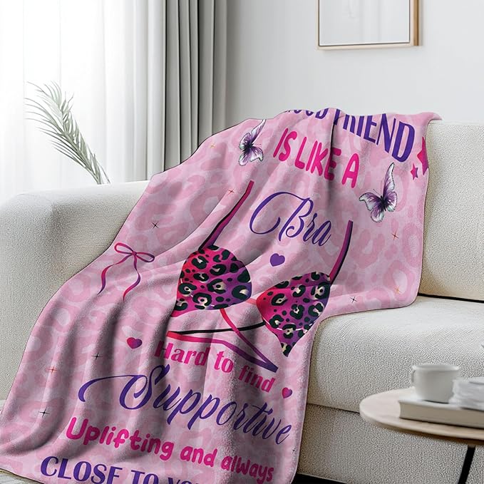 Friends Blanket Gifts, Birthday Gifts for Women Friendship, Friendship Gifts for Women Bestie BBF, Funny Throw Blanket Gifts for Friends Female, Best Friend Blankets 50"x60"