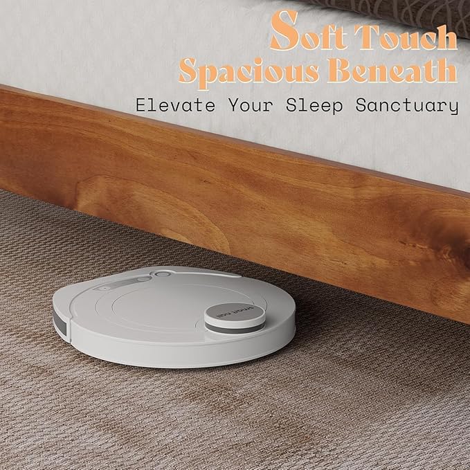 AMERLIFE Solid Wood Bed Frame Full Size, Mid Century Platform Beds with Reclining Slatted Headboard, Wood Slat Support/No Box Spring Needed/Noise Free, Light Brown