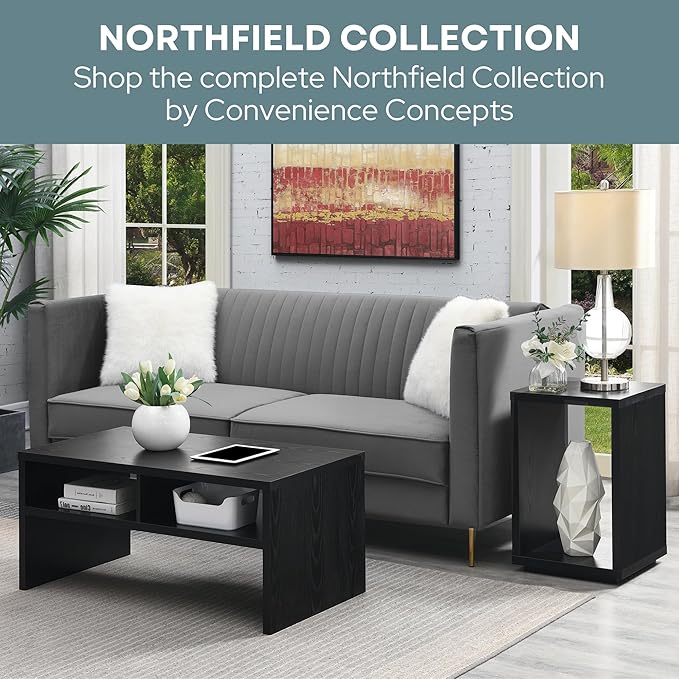 Convenience Concepts Northfield Hall Console Table 48" - Modern, Minimalist Narrow Sofa Display Accent for Contemporary Living Room, Entryway, or Hallway, Gray Faux Marble