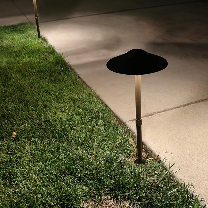 Lumina Lighting® 3W Landscape Lighting 12V Landscape Lights Low Voltage Landscape Path Lights Warm White Waterproof Outdoor Replaceable G4 LED Bulb for Garden Pathway Lawn Yard (Bronze, 2-Pack)