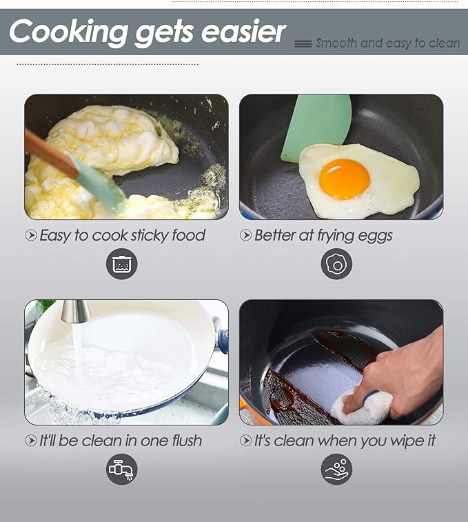 Enameled Cast Iron Dutch Oven Pot with Lid for Sourdough Bread Baking, Bread Dutch Ovens, Cooking Pots, 5 Quart, Gray