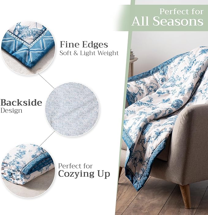 Maison d' Hermine Throw Blanket for Couch Lightweight Soft Warm Breathable Cotton Throw Blankets for Bed Girls Boys Women Men Gifts Sofa Travel Living Room Chair Bedding (50"x60", Bonobo)