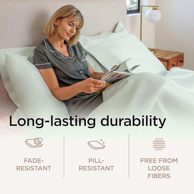 Threadmill California King Sheet Sets | 800 Thread Count Cal King Bed Sheets Set with 16” Deep Pocket | Sateen Weave, Better Than Egyptian Cotton, 4-Piece Bedding Set with Cooling Effect | Seaglass