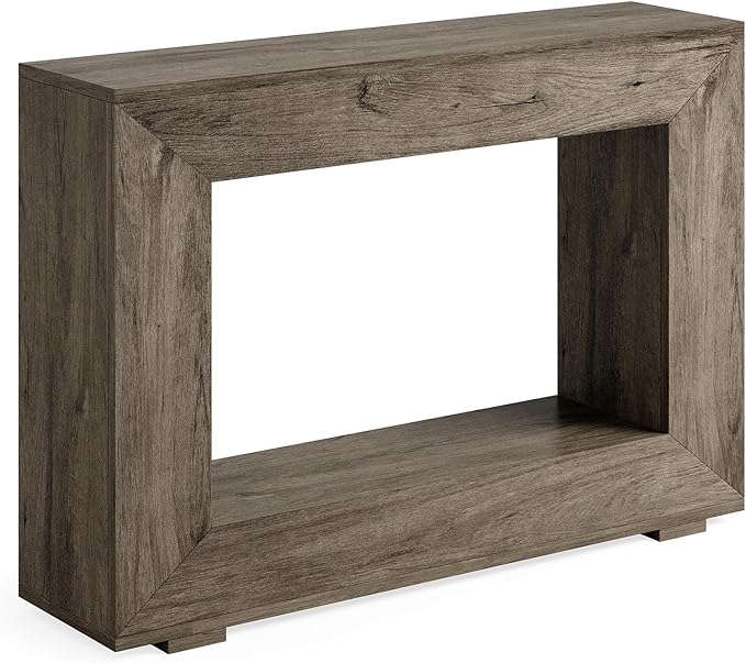 LITTLE TREE 47 Inches Console Table, Sofa Table with Storage, Modern Entryway Table for Hallway, Narrow Long Sofa Entryway Table for Living Room, Grey