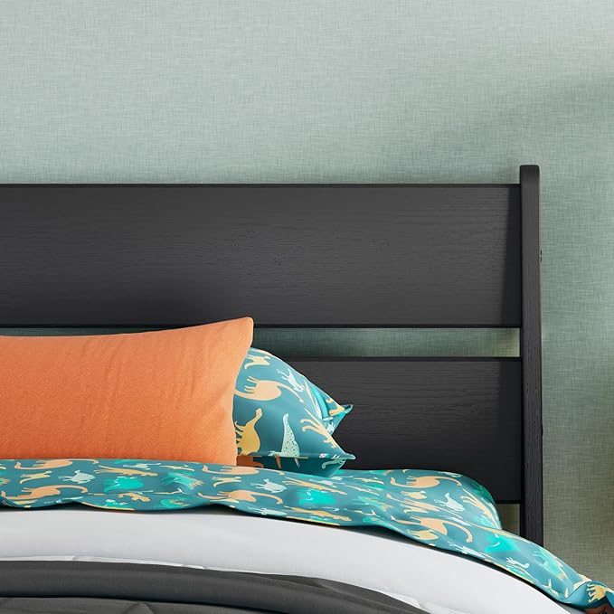 Signature Design by Ashley Socalle Modern Panel Headboard, Twin, Black