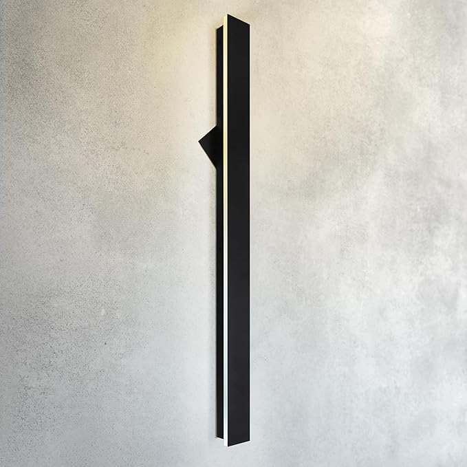 ASD LED 48" Long Wall Mount Light Fixture, Outdoor & Indoor Linear Sconce | 3CCT, Dimmable, Waterproof, Anti-Rust, ETL Listed | 36W 2200LM 3000-5000K 100-277V | Exterior Porch Lighting | Black