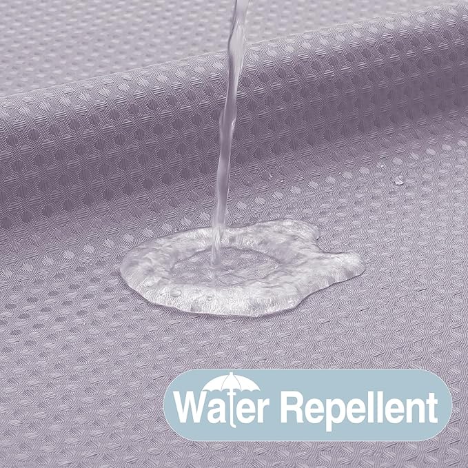 Colorful Star No Hook Shower Curtain with Snap in Fabric Liner, Waffle Weave Heavy Duty Thick Shower Curtains with Mesh Top Window, Hotel Style Waterproof Bathroom Curtain Set, 72 x 75 Inch, Lavender