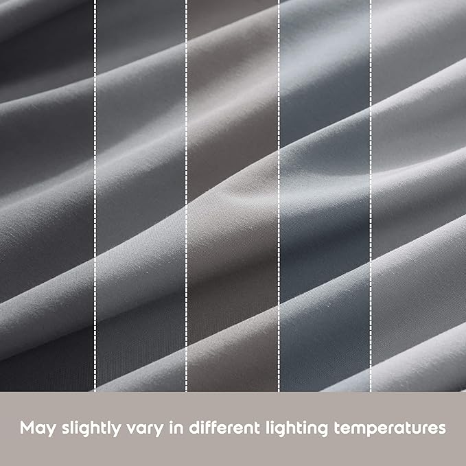 Nestl Split King Sheet Set - 1800 Ultra-Soft Microfiber Bed Sheets - Double Brushed - Deep Pockets - Easy Fit - 5 Piece Set - Bed Sheets & Pillowcases (Split King, Grey)