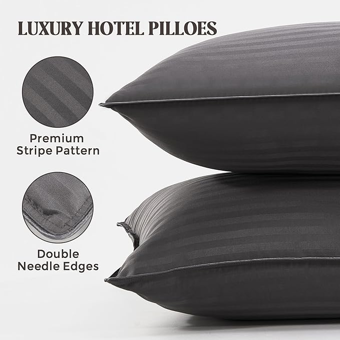 Bafode Bed Pillow, Pillows King Size Set of 2, Hotel Pillows for Bed, Soft Down Alternative Pillow for Side Sleepers, Back or Stomach Sleepers
