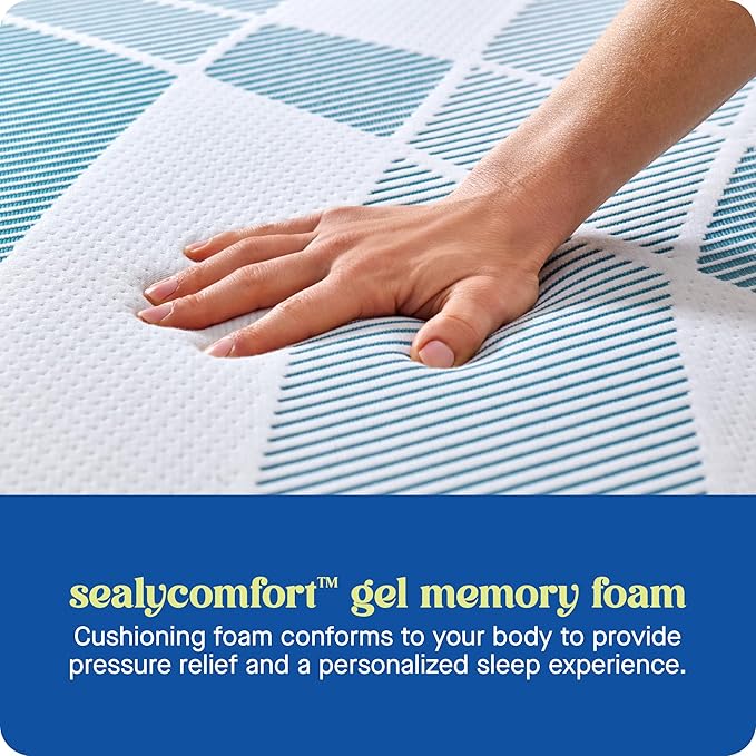 Sealy Dreamlife 10" Hybrid Mattress-in-a-Box, California King, SealyComfort Gel Memory Foam, SealyResponsive Encased Coils, Surface-Guard Technology