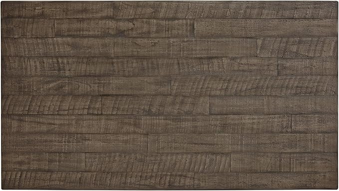 Signature Design by Ashley Havalance Farmhouse Lift Top Coffee Table with Fixed Shelf and 2 Hidden Storage Trays, Gray & White with Weathered Finish