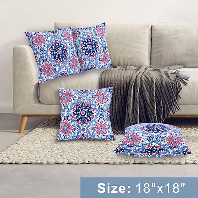 JMGBird Direct Outdoor Waterproof Pillows 18 * 18 Inch Throw Pillows for Patio Furniture