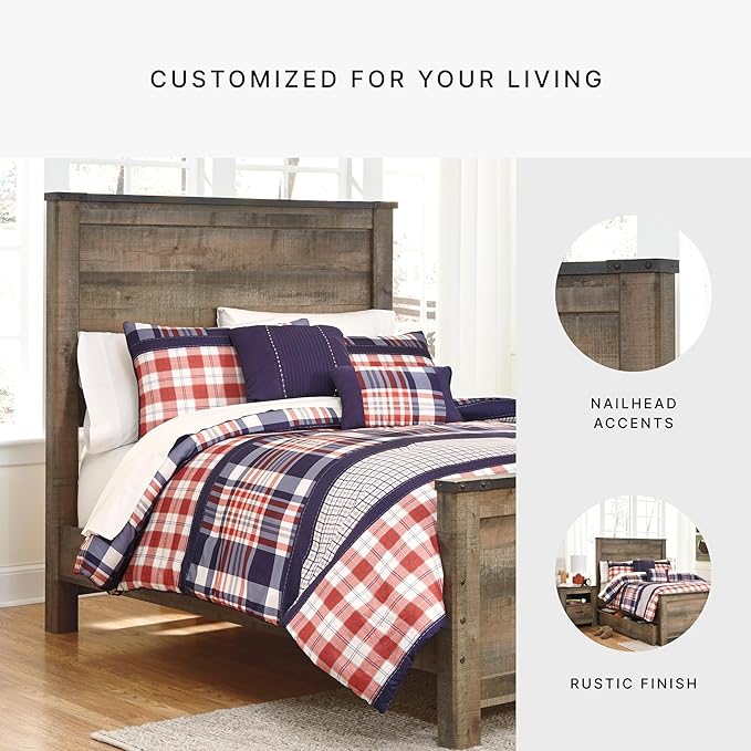 Signature DESIGN BY ASHLEY B446-87 Full Panel Headboard, Brown