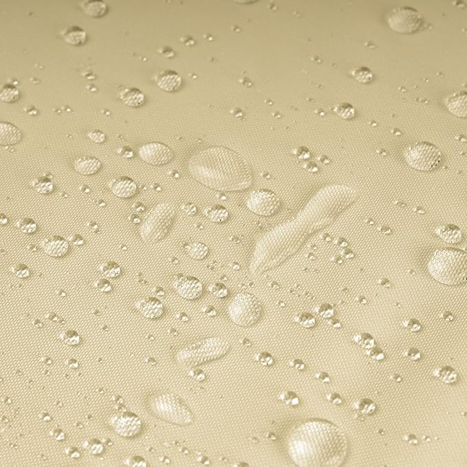 Phantoscope Pack of 2 Outdoor Waterproof Solid Throw Decorative Pillow Cover Decorative Square Outdoor Pillows Cushion Case Patio Pillows for Couch Tent Sunbrella (20''x20'', Beige)