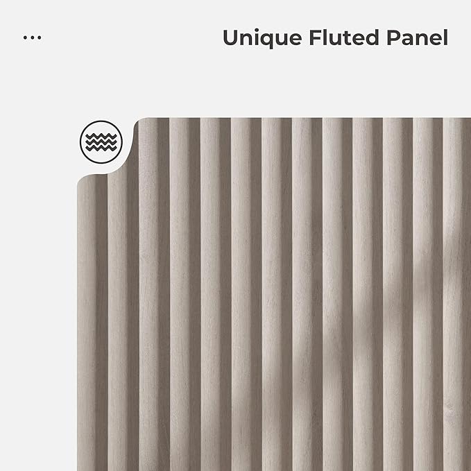 SICOTAS Dresser for Bedroom 6 Drawer Dressers & Chests of Drawers for Closet Long Large Modern TV Stand Set for Clothes Storage Fluted Wide Clothes Closet for Hallway Entryway (White Alder, 2 Pieces)