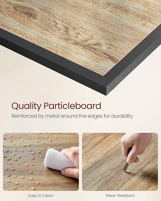 VASAGLE TV Stand, TV Console for TVs Up to 70 Inches, TV Table, 63 Inches Width, TV Cabinet with Storage Shelves, Steel Frame, for Living Room, Bedroom, Turquoise Brown and Black ULTV095B60