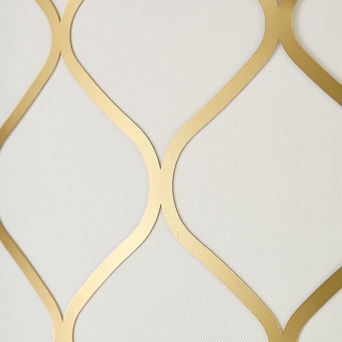 Globe Electric 65787 Kinsley 65" Floor Lamp, Matte Brass, Metal Mesh Over Cotton Shade