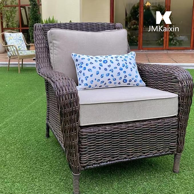 Pack of 2 Patio Lumbar Pillows, 12"x20" Fade Resistant Outdoor Waterproof Lumbar Pillow with Inners, Decorative Garden Lumbar Cushions for Home Patio Terrace Sofa Use