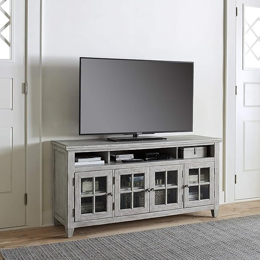 Liberty Furniture Industries Heartland Entertainment TV Stand, Antique White