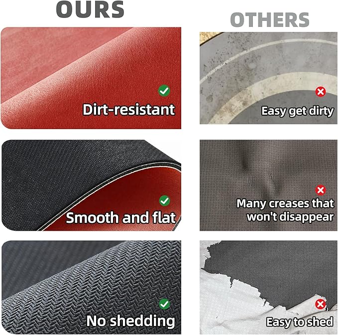 Christmas Bath Mat, Red Bathroom Rugs Non Slip Washable Thin Absorbent Bath Mat Fits Under Door Bathroom Floor Mat Perfect for Bath, Shower, or Sink 24"x48" Red