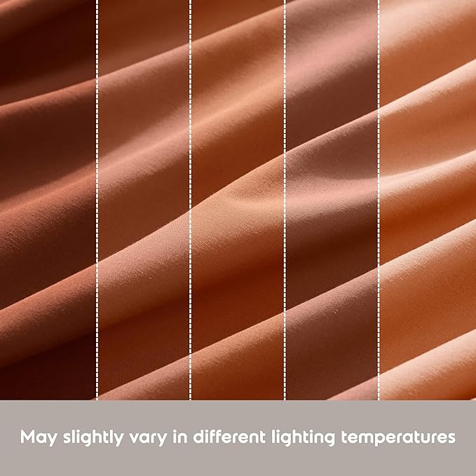 Nestl King Sheet Set - Luxury 1800 Ultra-Soft Microfiber King Bed Sheets - Double Brushed - Deep Pockets - Easy Fit - 4 Piece Set - Bedding Sheets & Pillowcases (King, Rust)