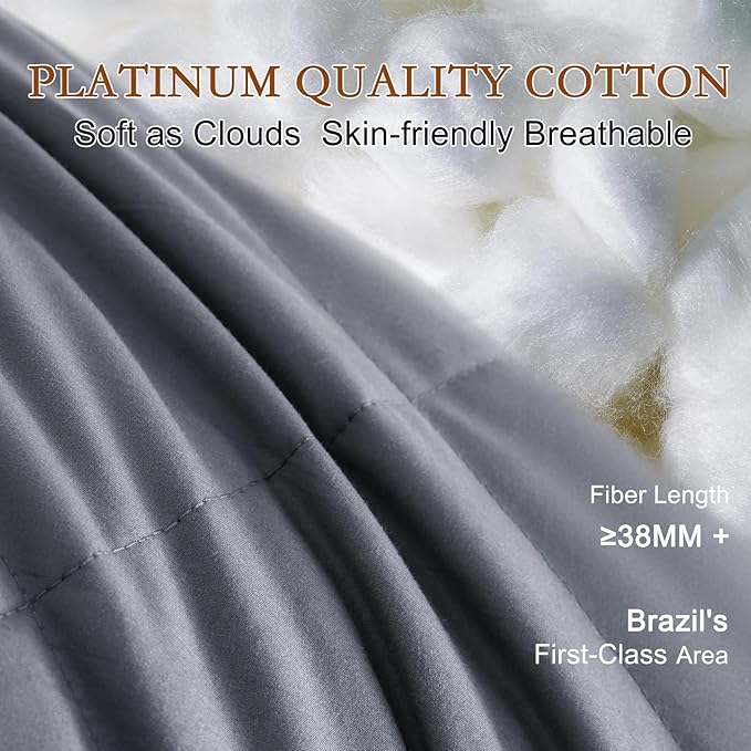 YOUR MOON Organic Wool Pillow King Size Set of 2, Soft Support Bed Pillows for Sleeping, Luxury Down Alternative Pillow for Side & Back Sleepers, 100% Cotton Cover, Natural Wool Filling (Gray)