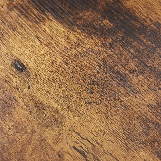 Entryway Table with Storage, Farmhouse Buffet Cabinet Coffee Bar Kitchen Island with Sliding Barn Doors & Shelves, Console Table for Kitchen, Dining Room, Living Room, Brown