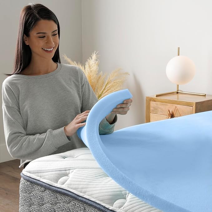 Serta Comfort Cool Memory Foam Mattress Topper, 1.5 Inch, Twin